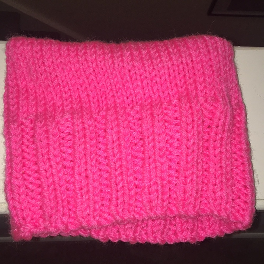 Pink knitted beanie only $10 one size